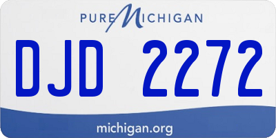 MI license plate DJD2272