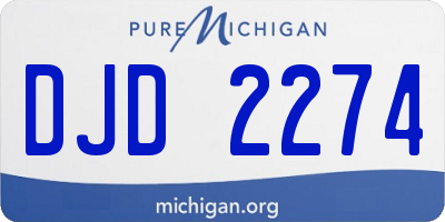 MI license plate DJD2274