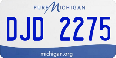 MI license plate DJD2275