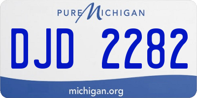 MI license plate DJD2282