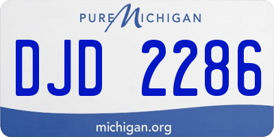 MI license plate DJD2286