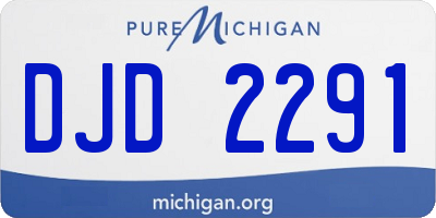 MI license plate DJD2291