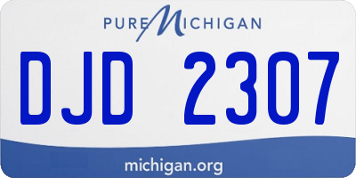 MI license plate DJD2307
