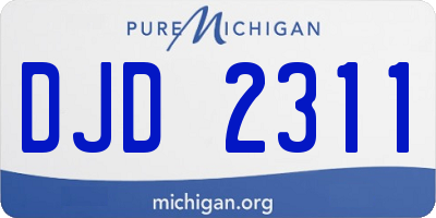 MI license plate DJD2311