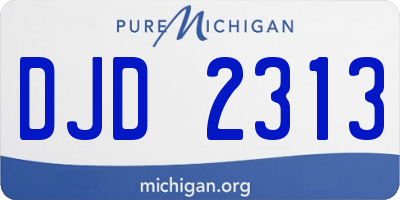 MI license plate DJD2313