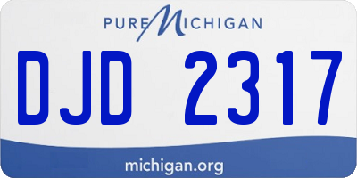 MI license plate DJD2317