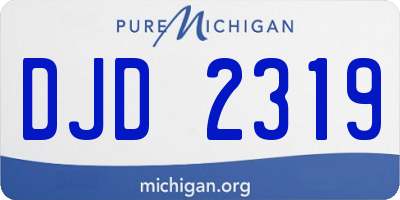 MI license plate DJD2319