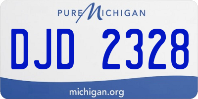 MI license plate DJD2328