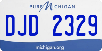 MI license plate DJD2329