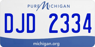 MI license plate DJD2334