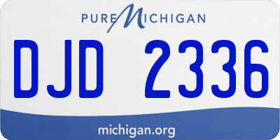 MI license plate DJD2336