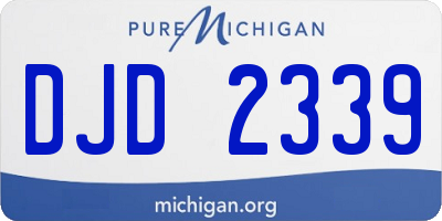 MI license plate DJD2339