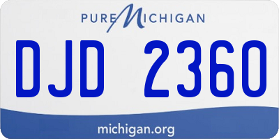 MI license plate DJD2360