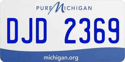 MI license plate DJD2369