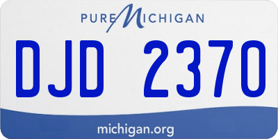 MI license plate DJD2370