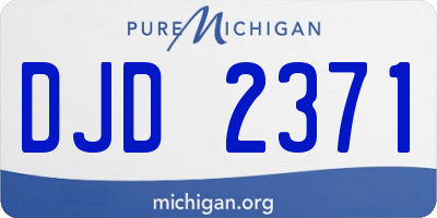 MI license plate DJD2371