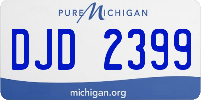 MI license plate DJD2399