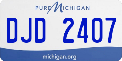 MI license plate DJD2407