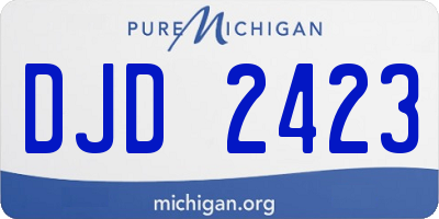 MI license plate DJD2423