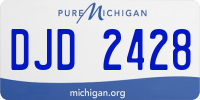 MI license plate DJD2428