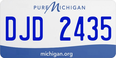 MI license plate DJD2435