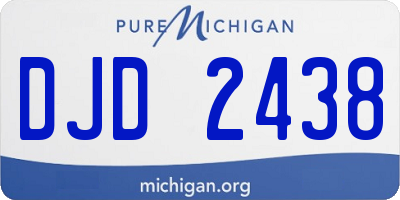 MI license plate DJD2438