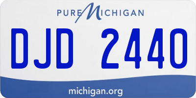 MI license plate DJD2440