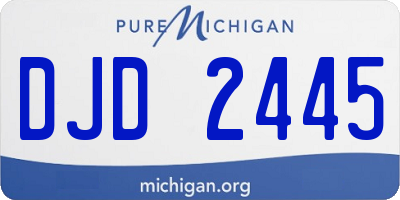 MI license plate DJD2445