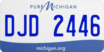 MI license plate DJD2446