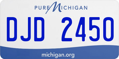 MI license plate DJD2450