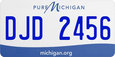 MI license plate DJD2456