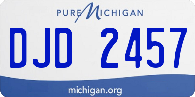 MI license plate DJD2457