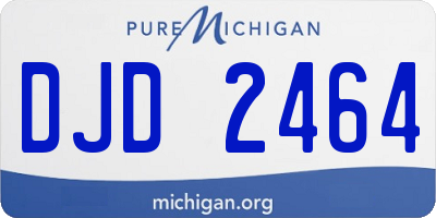 MI license plate DJD2464