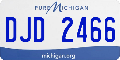 MI license plate DJD2466