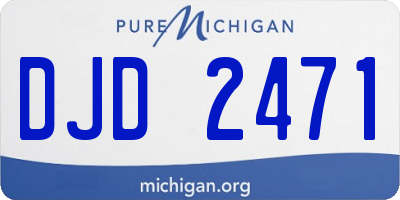 MI license plate DJD2471