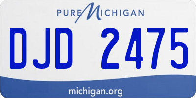 MI license plate DJD2475