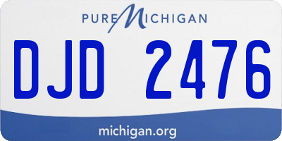 MI license plate DJD2476
