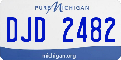 MI license plate DJD2482
