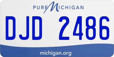 MI license plate DJD2486