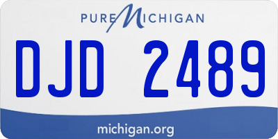 MI license plate DJD2489