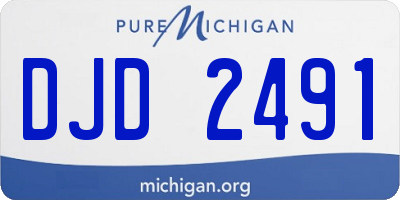 MI license plate DJD2491