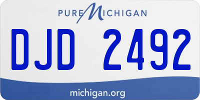 MI license plate DJD2492