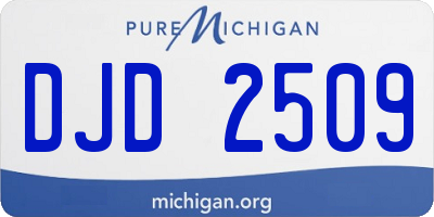 MI license plate DJD2509