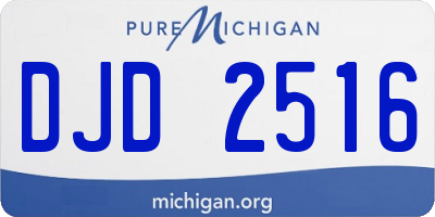 MI license plate DJD2516