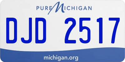 MI license plate DJD2517