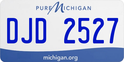 MI license plate DJD2527