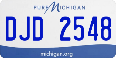 MI license plate DJD2548