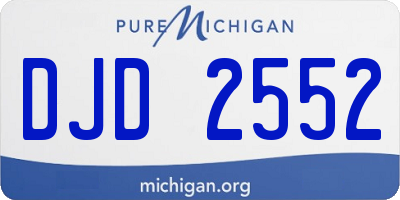MI license plate DJD2552