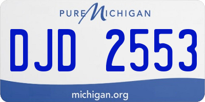 MI license plate DJD2553