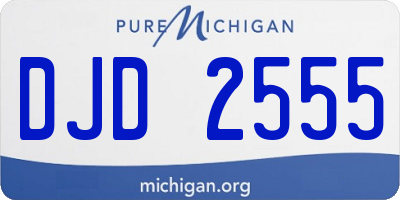 MI license plate DJD2555